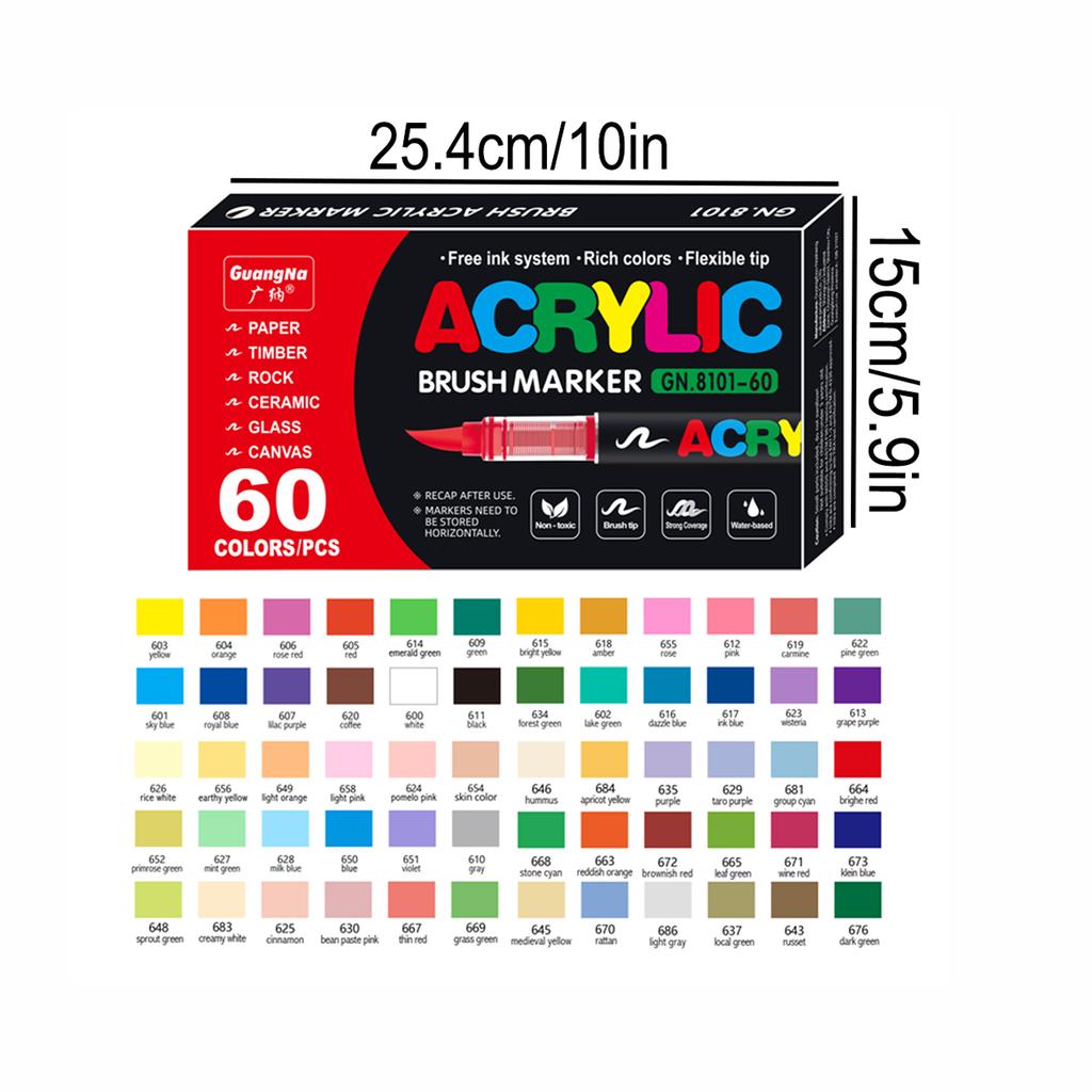 168/120/72/60/48/36/24/12 colors/box Artist Marker Set Direct Liquid Acrylic School Office Decoration Gift and Artwork Coloring