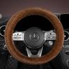 Car Steering Wheel Cover Winter Plush Warm Fleece New Model High-End Wear-Resistant Sweat-Absorbent Non-Slip D-Shaped Handle Cover
