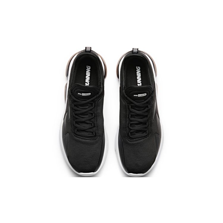 Anta Half Palm Air Cushion Fabric Shock Absorption Non-Slip Breathable Fit Low-Top Running Shoes Men Sneakers Black White 91845510-3