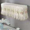 Lace Embroidery Flower Air Conditioner Protective Sleeve Dust-proof Fabric Windshield Curtain