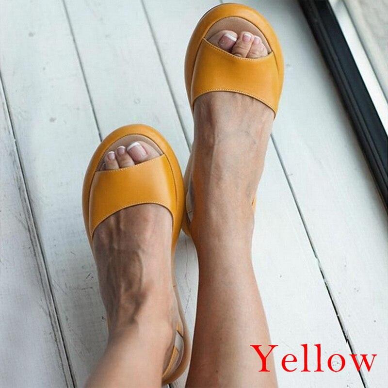 Fashion Women 2025 Summer Sandals PVC Leather Shoes Summer Fashionable Open Toes Platform Chaussure Femme Sexy Ladies Sandals Shoes