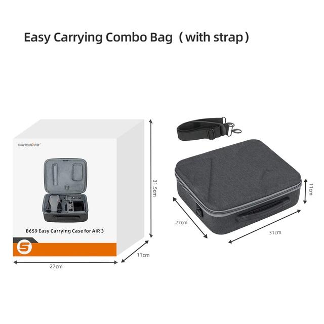 For DJI Air 3 Drone Box Storage Shoulder Bag Carrying Case Handbag for DJI Air 3 Aircraft & RC 2 RC-N2 Remote Control Accessory