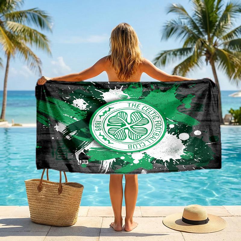 Asciugamano da Spiaggia Celtic FC Asciugatura Rapida Microfibra Assorbente Portatile da Viaggio Asciugamano da Nuoto