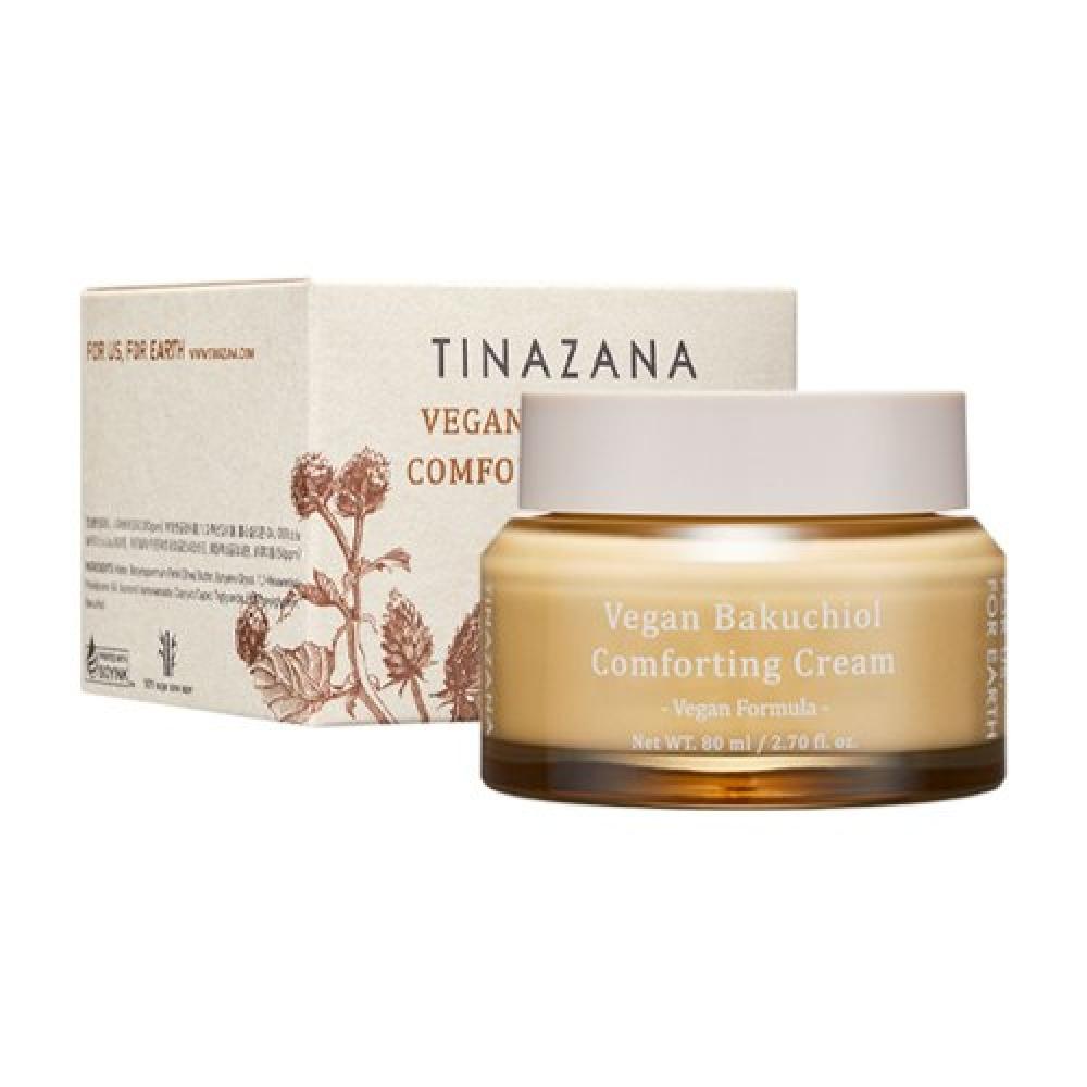 Tinazana Веганский успокаивающий крем с бакучиолом 80 мл NONE