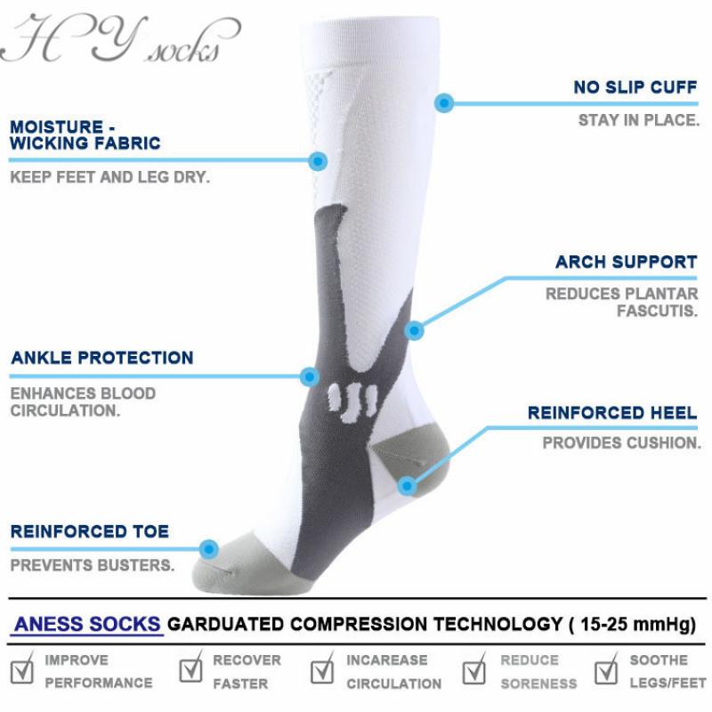 Running Compression Soccer Socks Stockings  Men Women Sports Socks for Marathon Cycling Football Socks