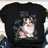 Sheltie Shirt, , , Funny Dog Lover Gift, Cute Sable Shetland Sheepdog T-shirt, Pet Tee Sheltie Mom Dog Dad Top Mahogany Sable Collie