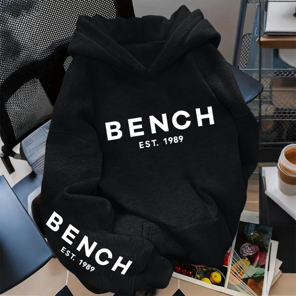 Women's Fashionable Casual Printed Letter Casual Hooded Sweatshirt With Pockets