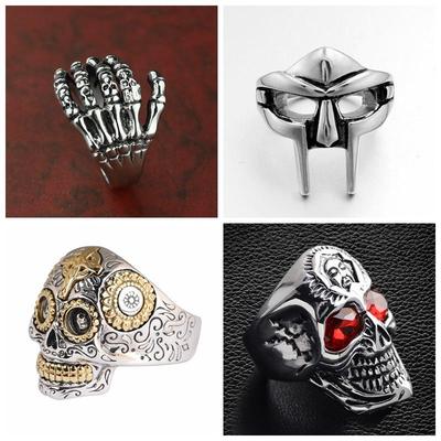Dark Series Retro Schädel Fünf-Klauen-Ring - Cooles Hip-Hop Streetstyle Accessoire