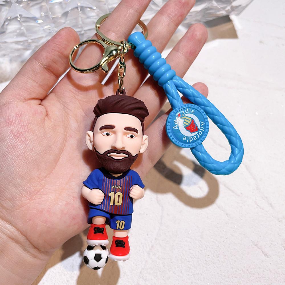 Živý klíčenka Messi Fotbalová hvězda Klíčenka s dresem Ideální dárek pro fanoušky k narozeninám
