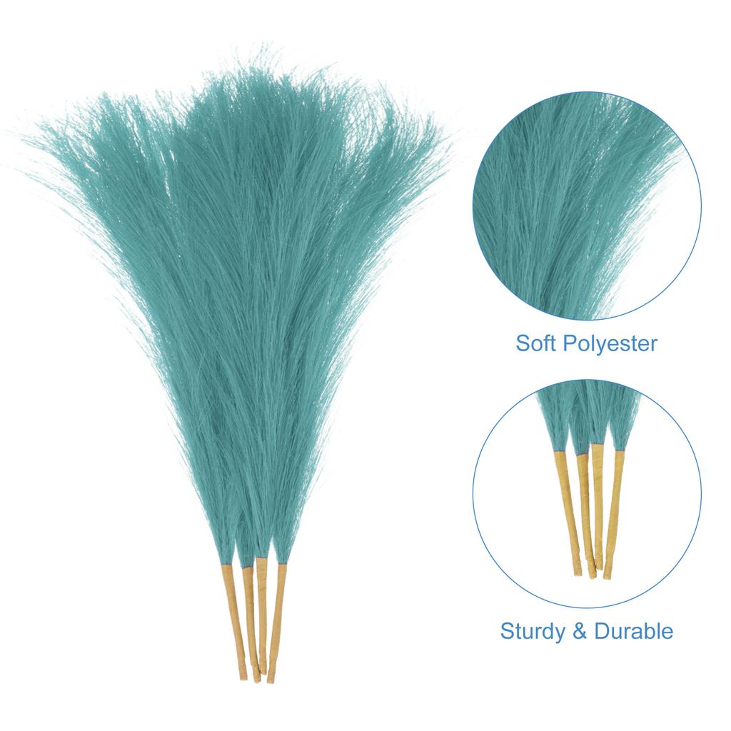 4 Stück 45cm Künstliches Pampasgras Fake Pflanze Schilf Falsches Pampasgras DIY Strauß für Hochzeit Party Haus Wohnzimmer Dekoration