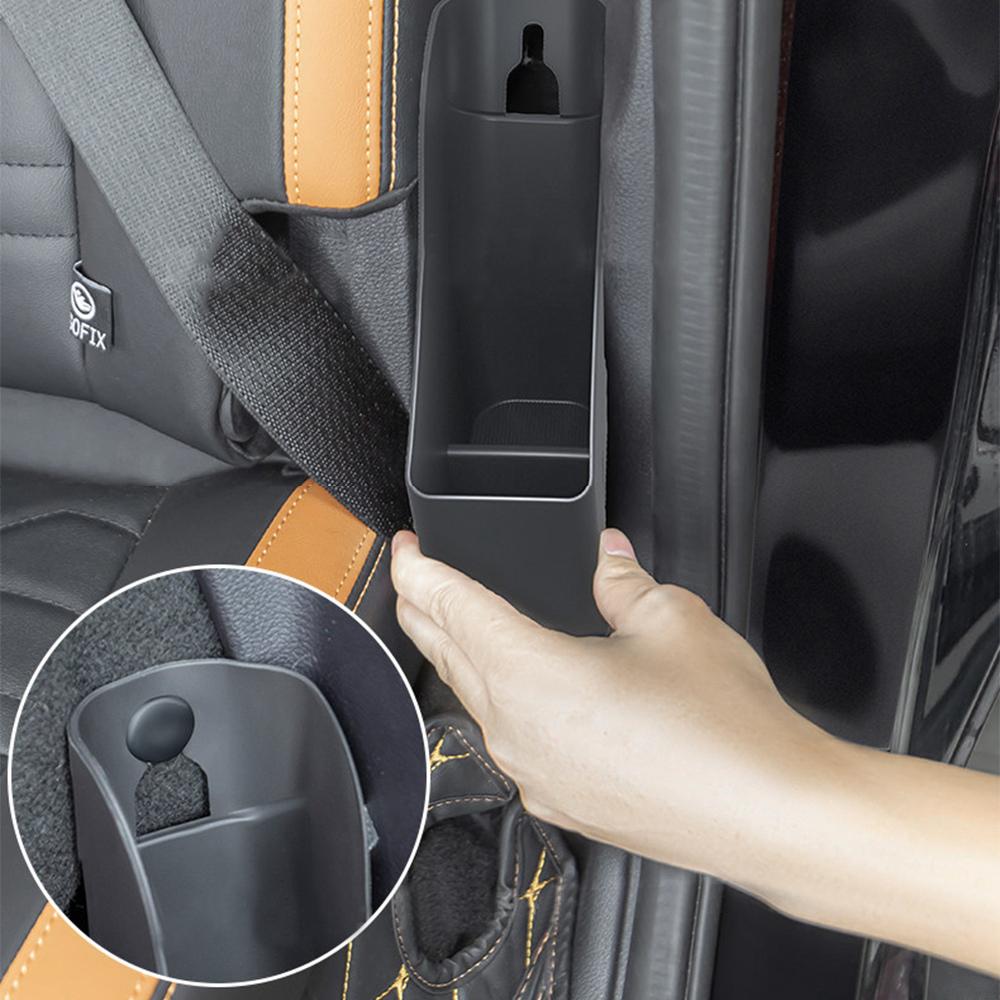 For Ford Ranger 2023-2025 Rear Seat Two Side Storage Box Black Orange 1 Piece Interior Space Organizer Rear Cargo Tidying Accs