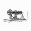 HeatCycle Engine Model Finned Metal Glass Burner Desktop Mechanical Demonstration