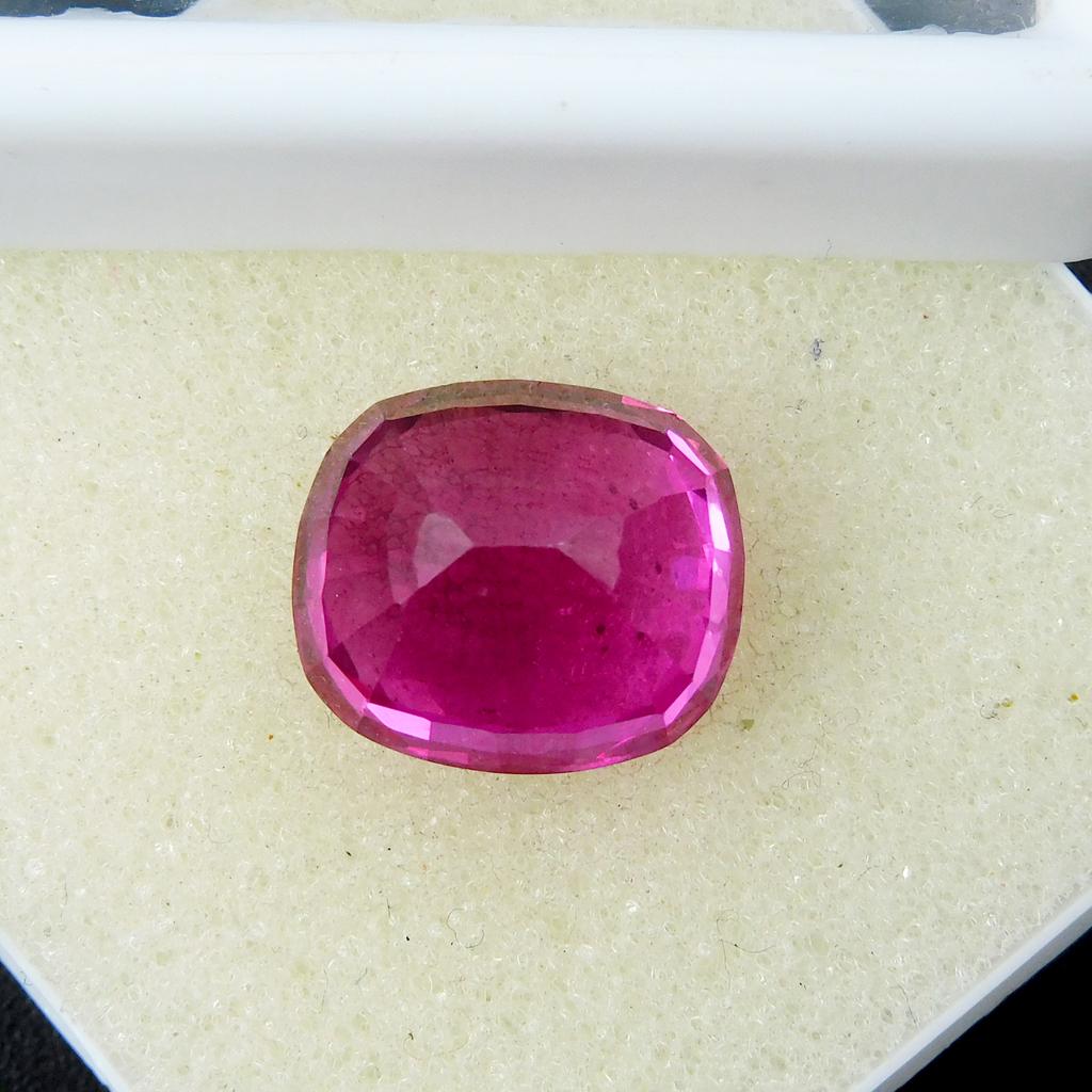 Natural Pink Sapphire Loose Gemstone 14.30 Ct Square Cushion Cut September Birthday Birthstone