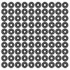 200Pcs Dial Plate Aluminum Alloy Round Scale Plates Sheet 0100 BEMKDP for Potentiometer