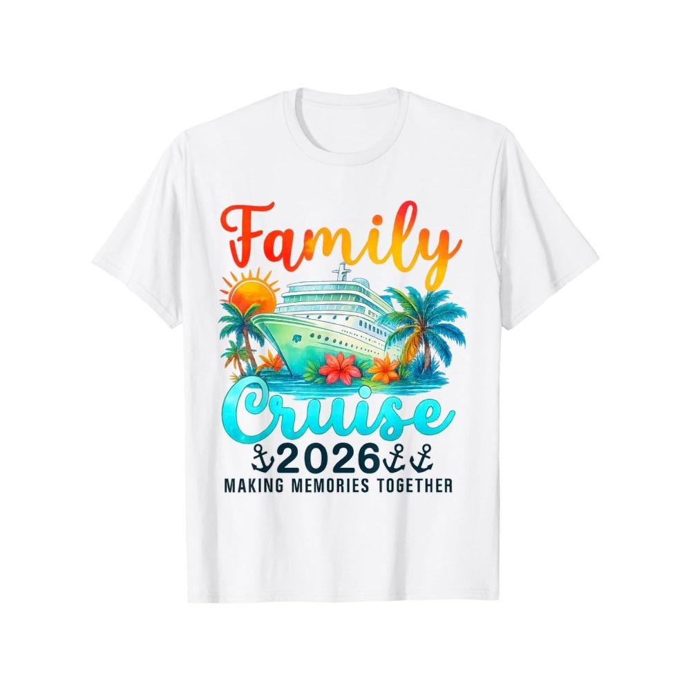 Family Cruise 2026 Vacation Trip Family Matching Cruise Ship T-Shirt | Comfort Fit Men S Tee, Crew Neck, Ultra Soft, Breathable, S разноцветный