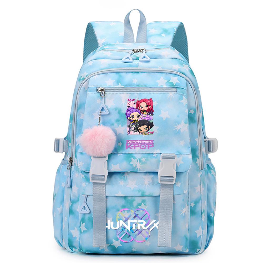 Anime K-Pop Demon Hunters Printed Backpack Large Capacity Bookbag Laptop Unisex Student Boy Girl School Bag Large Capacity Travel Outdoor Bag Gift