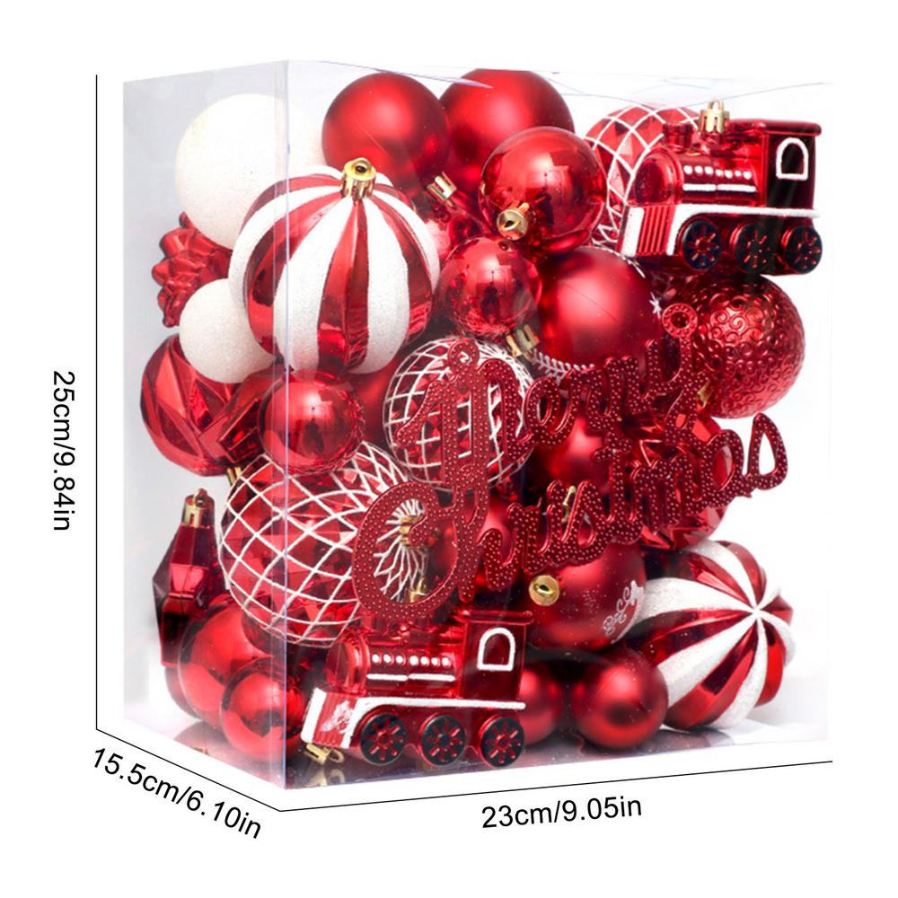 65Pcs Christmas Ball Decorations Shatterproof Balls Halloween Tree Decorations Decorative Ornaments Tree Wreath