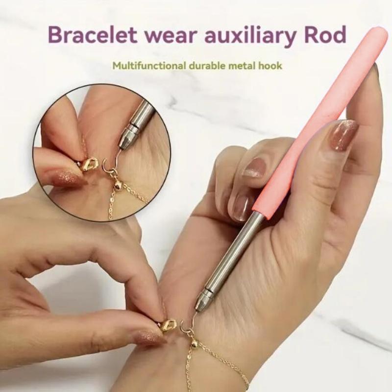 Bracelet Helper Tool Retractable Necklace Clasps Holder Quick Release Fastening Clasping Hook for Jewelry Clasp and Closure