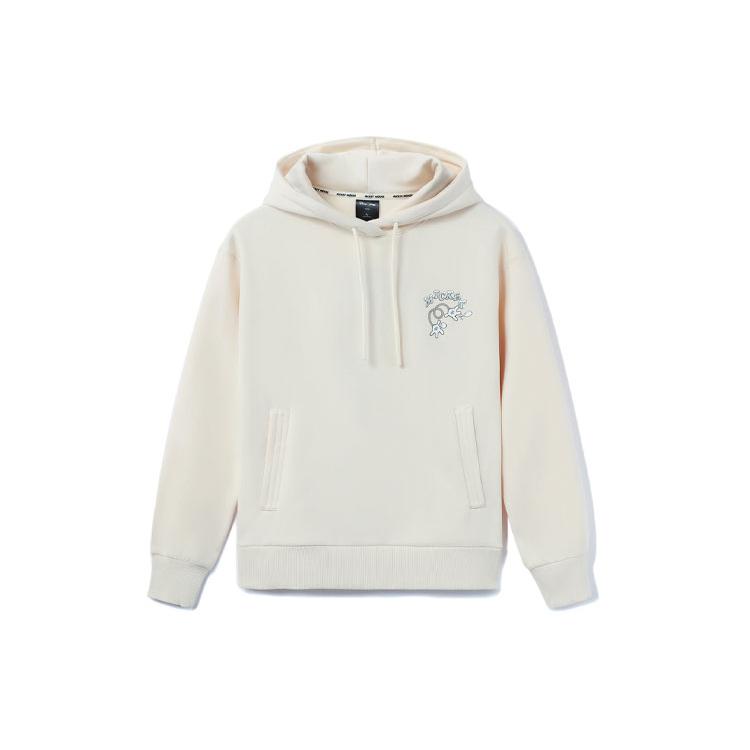 Li Ning X Disney Sweatshirts Women's Beige Hooded Thickened Regular AWDR690-7