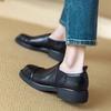 Fashion New Autumn Women Loafers Shoes 2025 Trend Round Toe Chunky Heels Shoes Slip On Comfortable Cool Girl Casual Office Flat Shoes