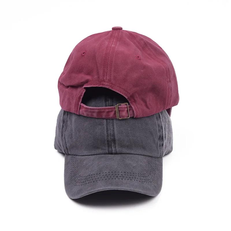 Custom Baseball Cap Vintage Distressed Washed Cotton Dad Hat Cotton Snapback Cap Hip Hop Baseball Cap Custom Logo