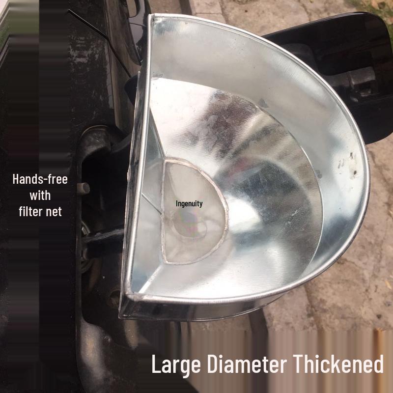 

Large Caliber Fuel Funnel with Stainless Steel Filter and Long Spout for Car and Truck Galvanized Iron Medium 20CM