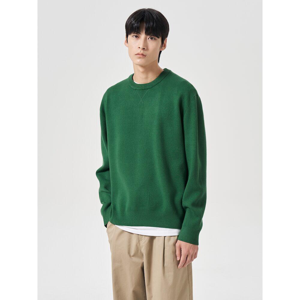 8seconds Birdseye Double-Weave Round Neck Knit Green