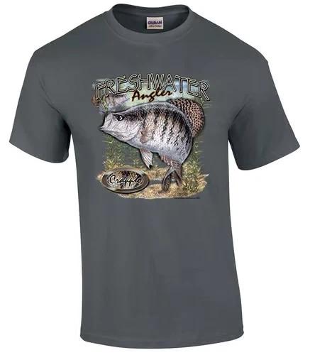 Freshwater Angler Crappie Fishing Fisherman T-Shirt M