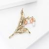 Stylish Pearls Embellished Flower Pin Casual Formal Wear Jewelry Accessory Clothing Accessories For Everyday Outfits