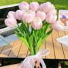 Easter Saint Patrick's Day Decorations, Wedding Engagement Home Office Spring Decoration, Realistic Artificial Tulip Bouquet