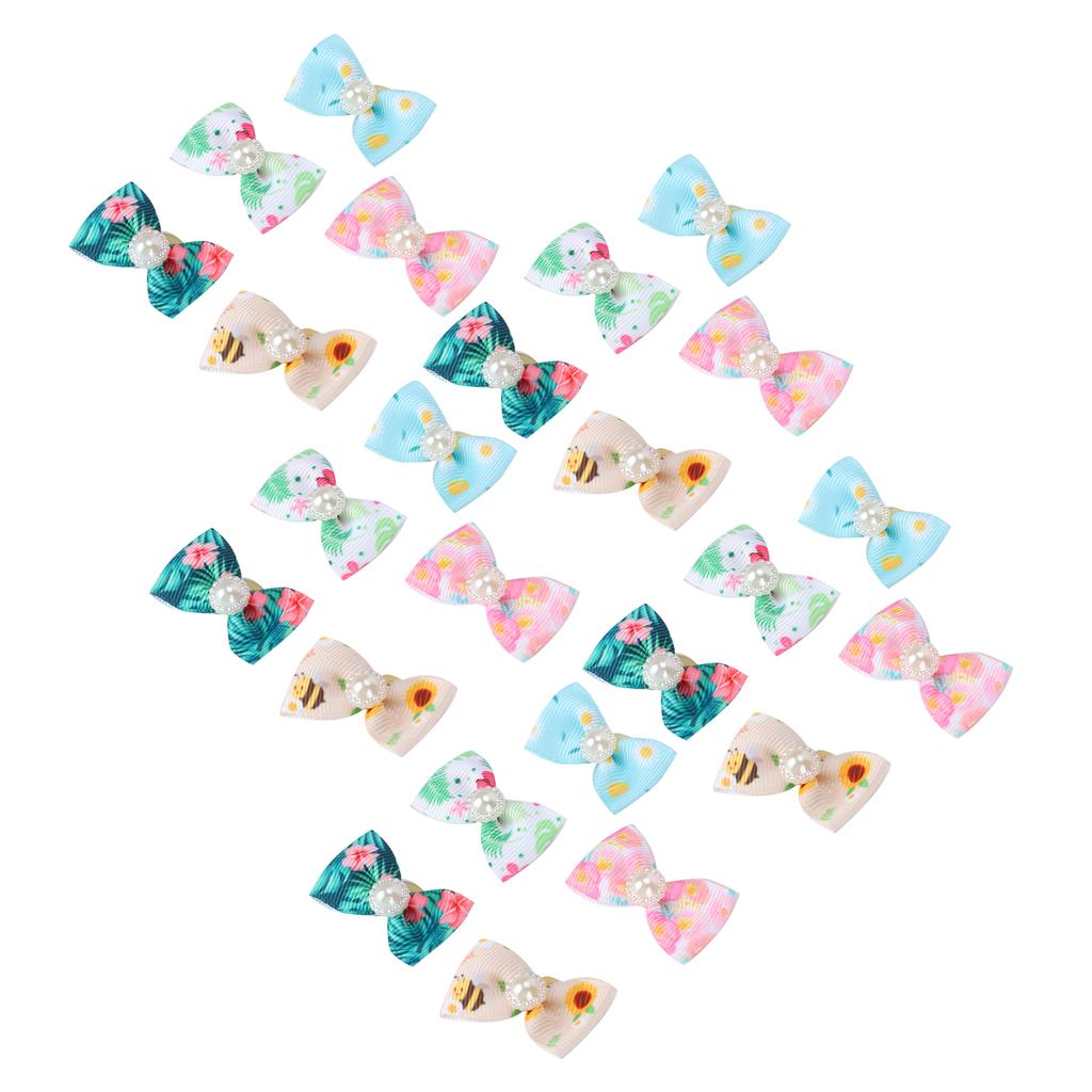 25pcs Pet Hair Bows Mixed Styles Pet Cat Puppy Small Dog Grooming Accessories