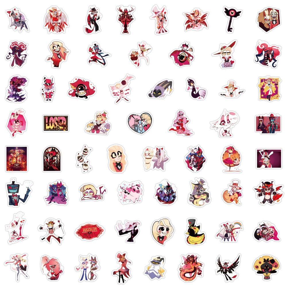 120 New Hazbin Hotel Graffiti Stickers Laptop Suitcase DIY Stickers