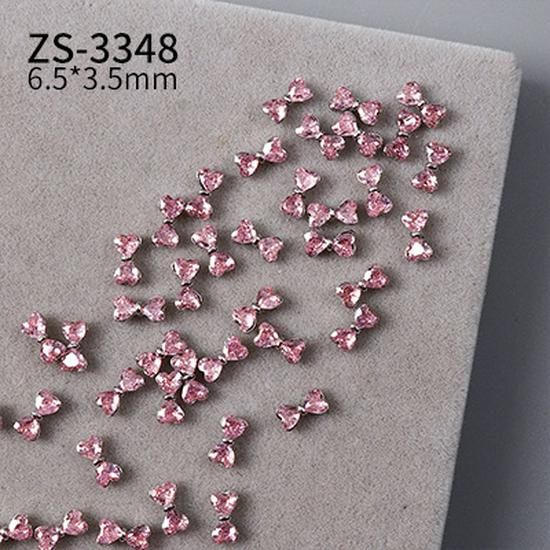 Luxurious Mini Zircon Bow Nail Art Jewelry – Exquisite French Design
