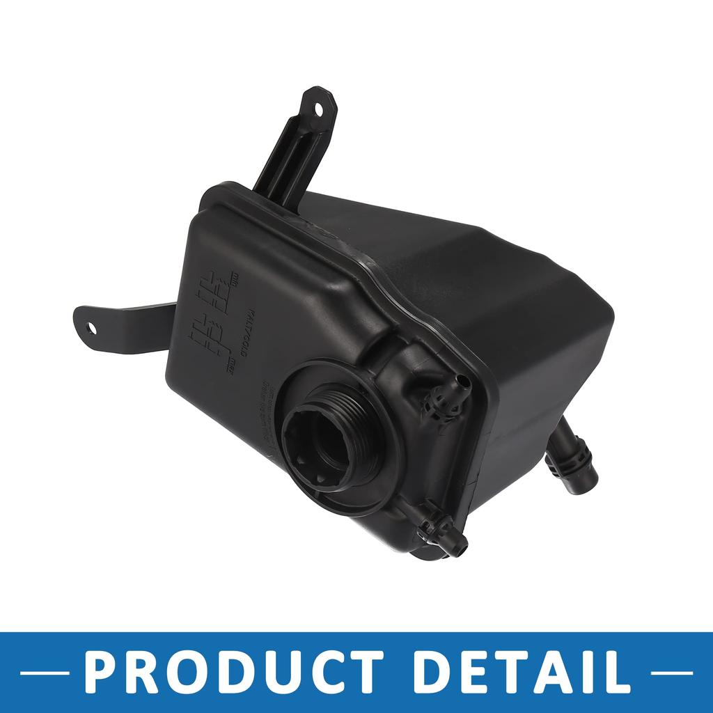 ABSOPRO Coolant Reservoir Radiator Reservoir Radiator Coolant Tank Overflow Expansion Car Reservoir with Cap and Compatible with BMW 525i Black and