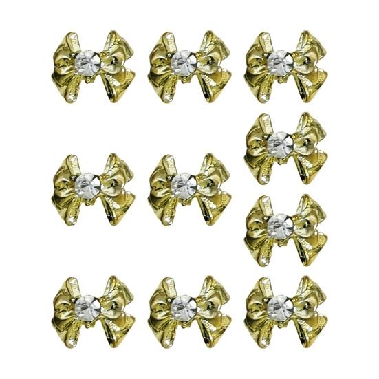 10ks Nail Art Kamínky Ornament 3D Luk Pavouk Lebka Umělý krystal na kovových přívěscích Kreativní DIY šperky Dekorace Příslušenství pro pouzdro na telefon