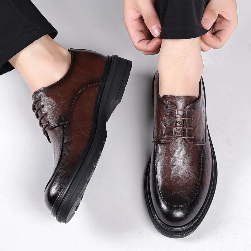 Fashion Luxury Lace-Up Fashion Dress Shoes British Style Wedding Oxfords Footwear Mens Casual Business Shoes New Social Male Shoes