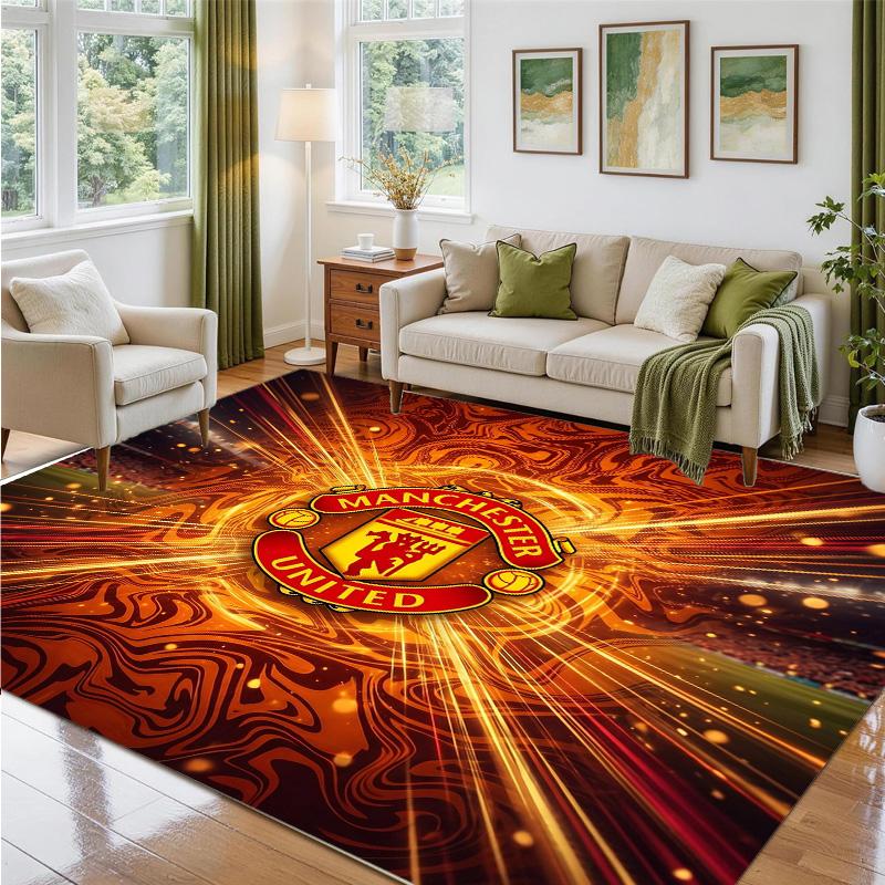 Manchester United Design Kristall Samt Teppich Weiche Dekorative Matte für Schlafzimmer Eingang