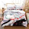 Petals of Reincarnation Bedding Set, Duvet Cover + 2 Pillowcases Fantasy Character Print Bed Linens for Home & Dorm