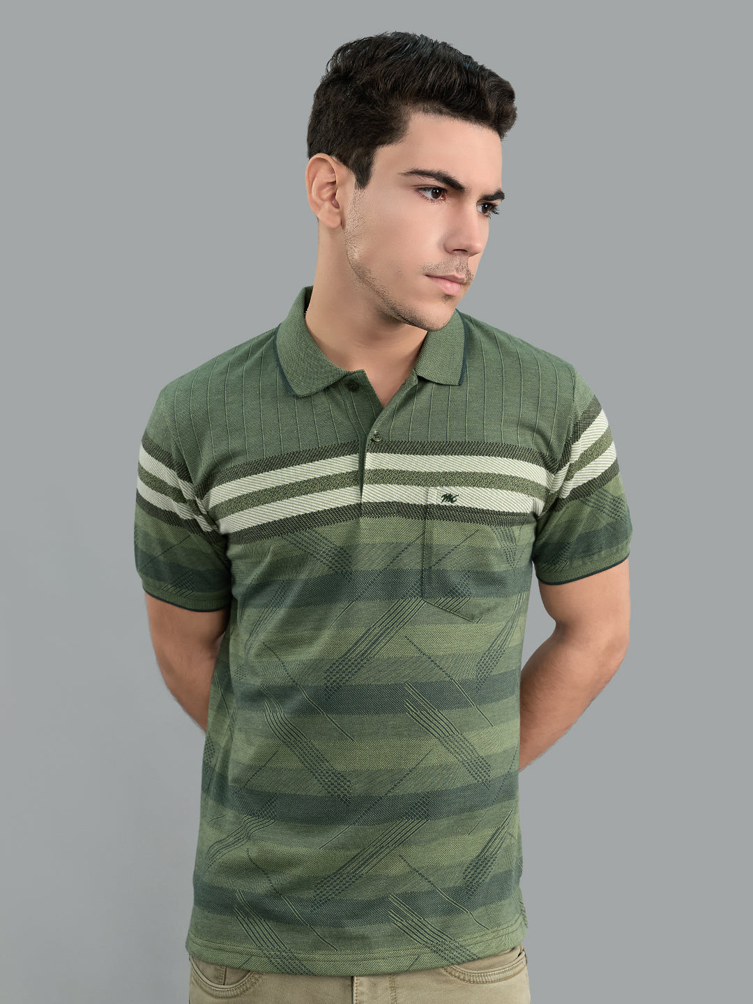 Monte Carlo Men Regular Fit Olive Tshirt XXL