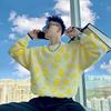 Round Neck Men's Trendy Brand Handsome Autumn Winter Sweaters New Men's Slim Patchwork Pullover Y2K Men's Clothing