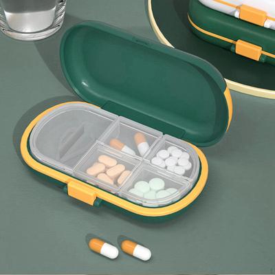 Size Storage Box with Pill Cutter Detachable Dispenser Container Splitter for Travel Home Use Elders