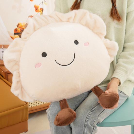 Dumpling Plush Pillow Soft Stuffed Food Toy for Sofa Bed Car Cute Cushion Cozy Backrest for Living Room Bedroom