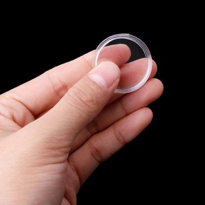 Runde Münzaufbewahrungsbox mit Deckel Münzsammlungszubehör für Koffer Behälter für Perle Diamant Schatz Organizer für Cas