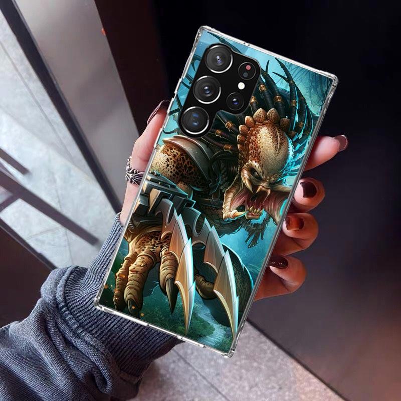 Alien Vs Predator Painted Phone Case For Samsung Galaxy S23 S24 S25 Edge S26 Ultra S22 + S21 Plus S20 FE Cover Silicone Print Sh