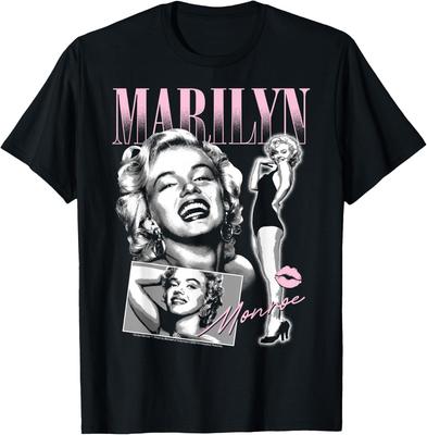 Marilyn Monroe - Retro Portrait Collage Design T-Shirt