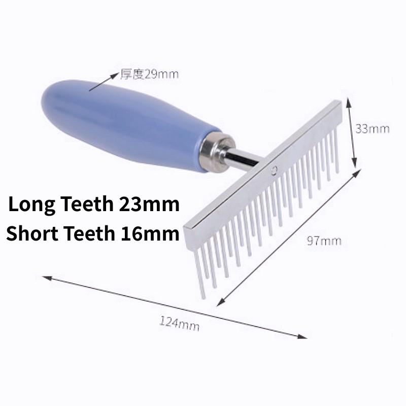 Dog Comb Double-sided Dogs Brush Stainless Steel Rake Combs for Dog Grooming Comfortable Handle Cat Hair Comb Brush Pet Supplies