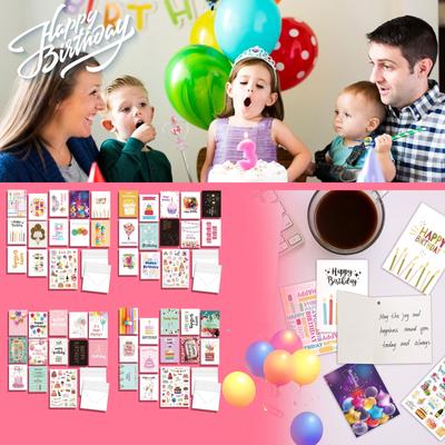Birthday Card Set With Envelope, Handwritten  With Envelope, DIY Happy Birthday Card