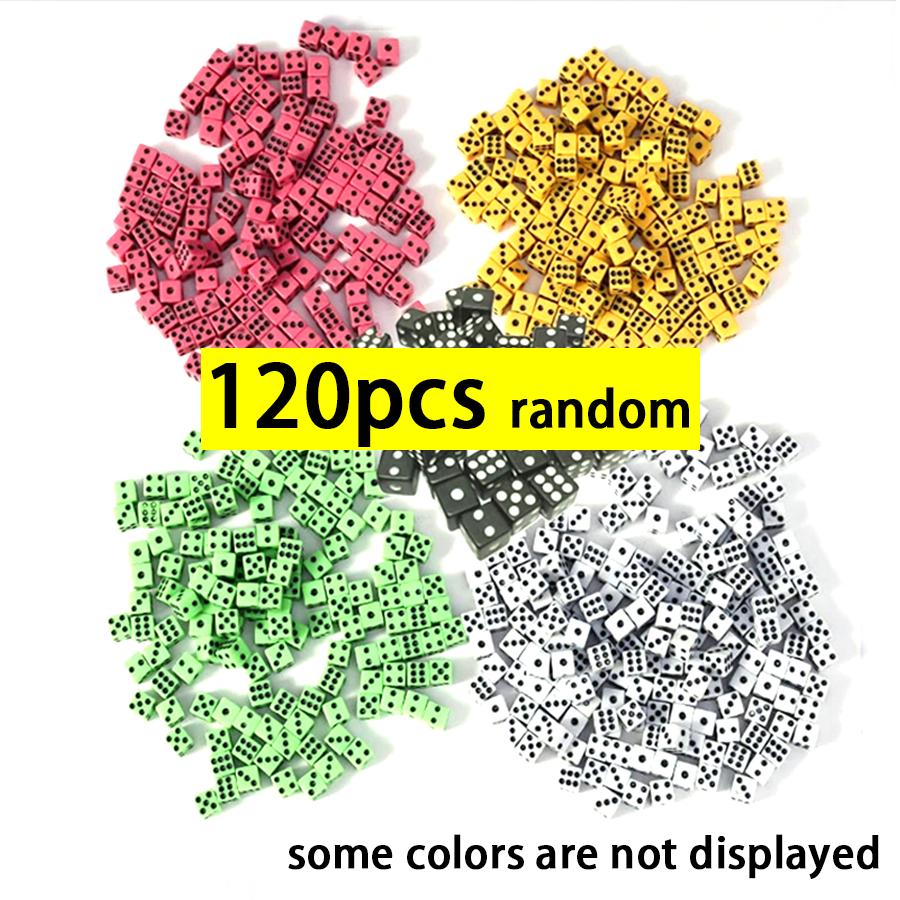 50/120/300/600pcs 8mm Mini Six Sides Acrylic Dice Entertainment Supplies for Board Card Game Gathering Festival Party XJM