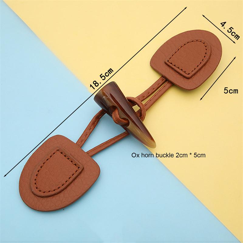 2 Buc. Lemn Piele Corn Nasture Toggle Craft Butoni Palton Accesorii Cusut DIY