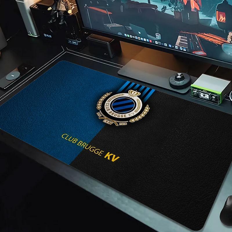 Club Brugge KV Logo Large Size Mouse Pad Large Gaming Table Cushion Non-slip Laptop Tablet Big Mousepad XXL Mat Mini PC Playmat With Lock Edge